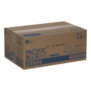 Pacific Blue Basic Single-Fold Recycled 1-Ply Paper Towels (250-Towels Per Pack 16-Packs Per Case)